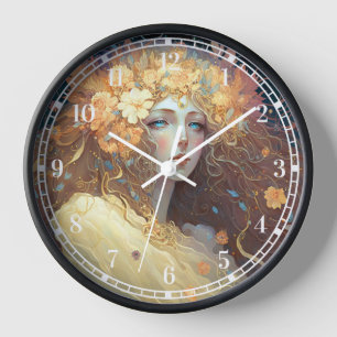 Goddess Fantasy Art Clock Uhr