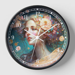 Goddess Fantasy Art Clock Uhr