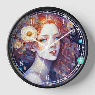 Goddess Fantasy Art Clock Uhr