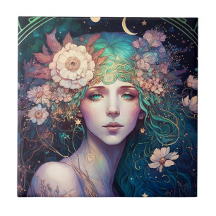 Goddess Fantasy Art Keramik Tile Fliese
