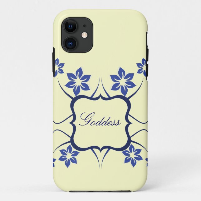 Goddess Floral CM iPhone 5 BT ID Case, Blue Case-Mate iPhone Hülle (Rückseite)