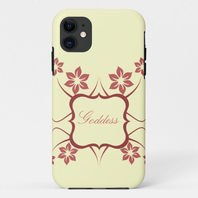 Goddess Floral CM iPhone 5 BT ID Case, Red Case-Mate iPhone Hülle (Rückseite)