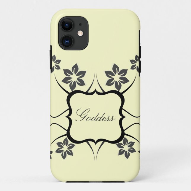 Goddess Floral iPhone 5 BT Fall, Dunkelgrau Case-Mate iPhone Hülle (Rückseite)