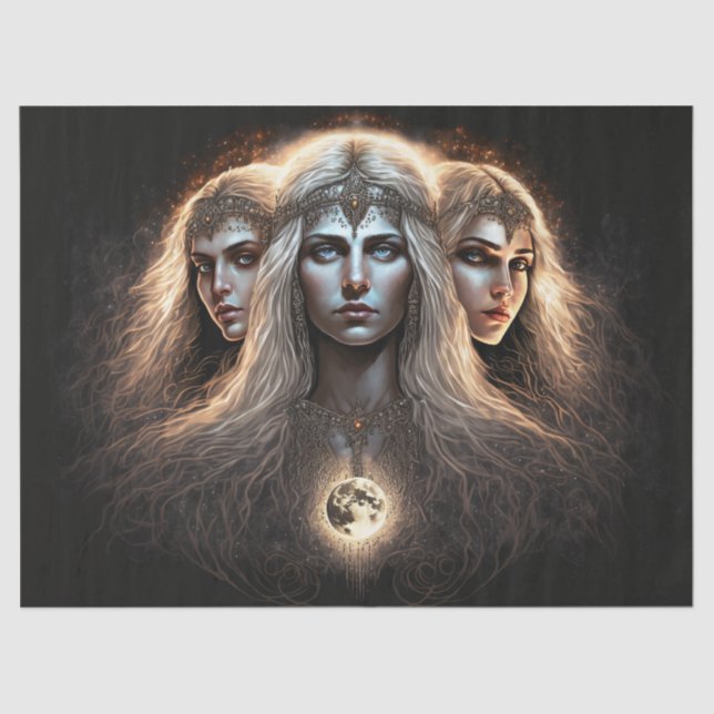 Goddess Full Moon Decoupage Seidenpapier (Vorderseite)