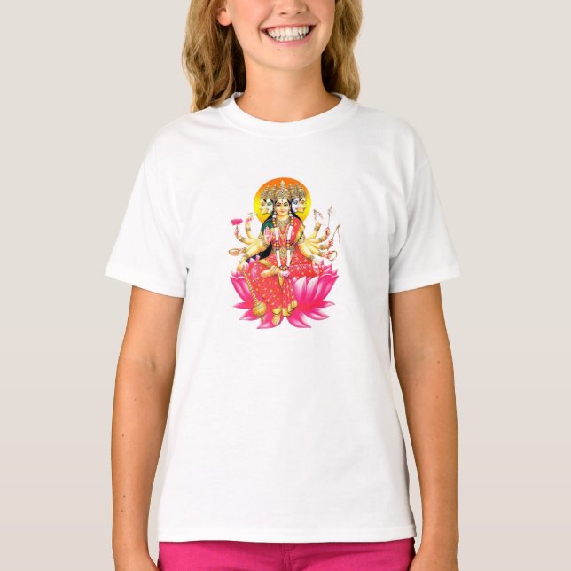 Goddess Gayatri Devi Hindu Deity T-Shirt (Vorderseite)