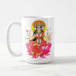 Goddess Gayatri Devi über Lotus Hindu Deity Kaffeetasse