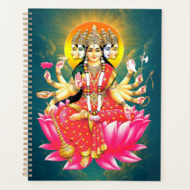 Goddess Gayatri Devi über Lotus Hindu Deity Planer