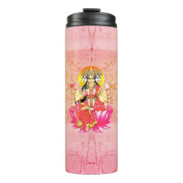 Goddess Gayatri Devi über Lotus Hindu Deity Thermosbecher