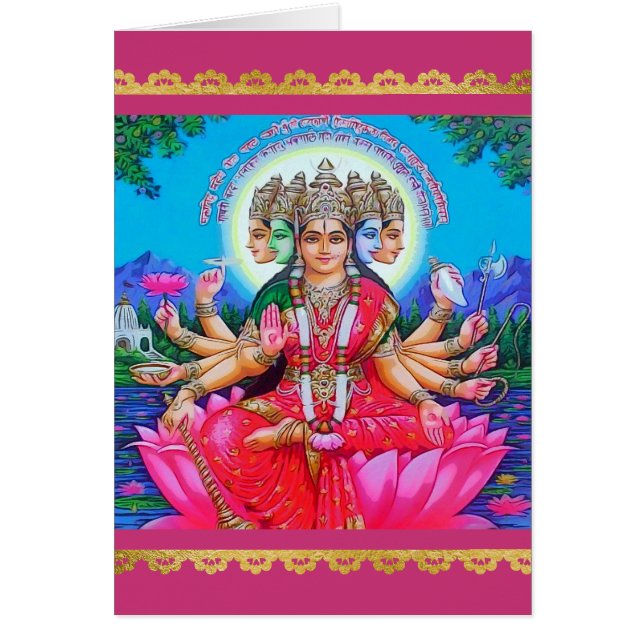 Goddess Gayatri Devi Veda Mata Deity (Vorne)