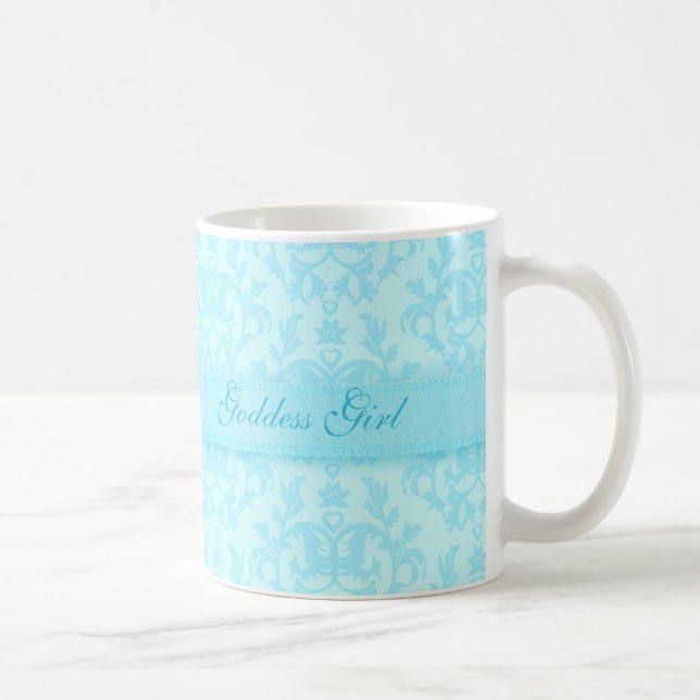 "Goddess girl", blass-blaue Tasse (Rechts)