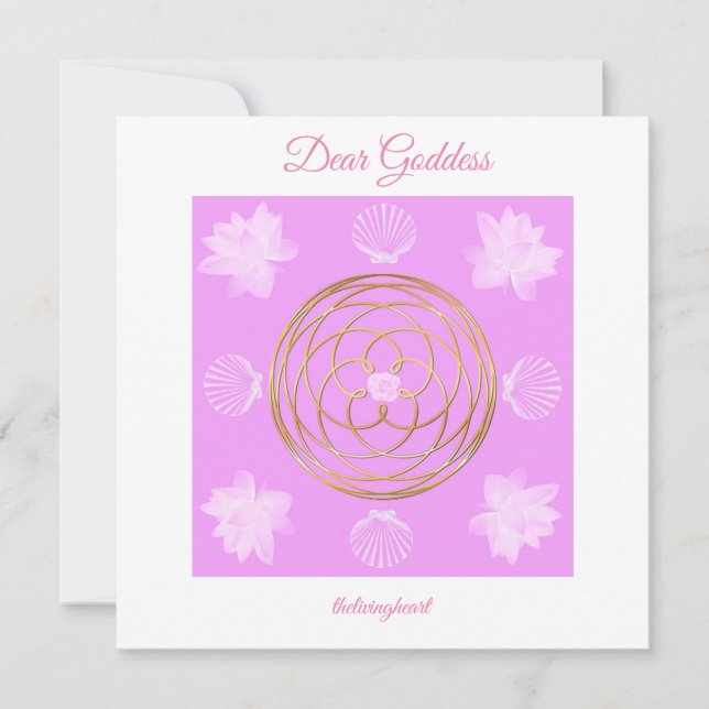 Goddess Grid 5.25"x 5.25" Faltkarte Karte (Vorderseite)