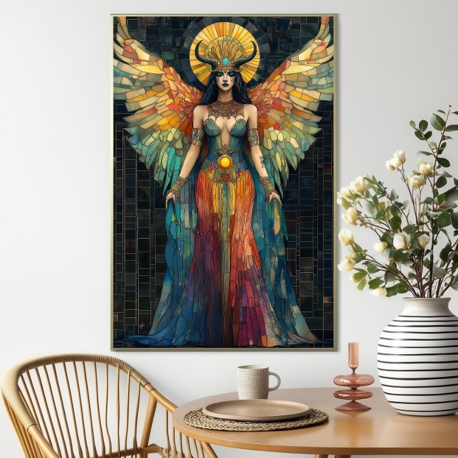 Goddess Hathor Egyptian Mosaic Art Nouveau  Poster (Von Creator hochgeladen)