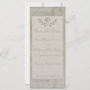 Goddess Juno Roman Motif Save the Date Einladung