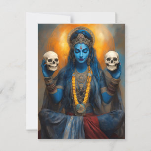 Goddess Kali Ma in Meditation Moderne Fantasie Postkarte
