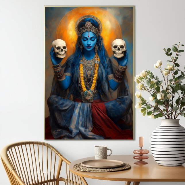 Goddess Kali Ma in Meditation Moderne Fantasie Sch Poster (Von Creator hochgeladen)