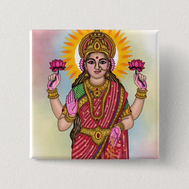 Goddess Lakshmi Button (Vorderseite)
