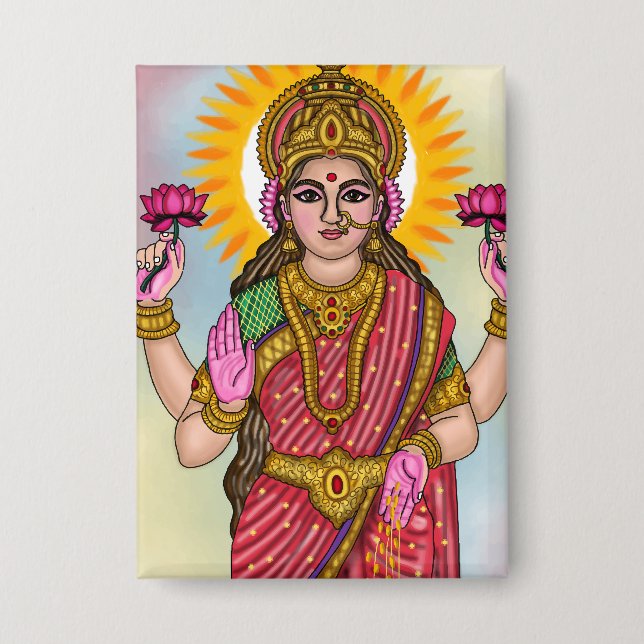 Goddess Lakshmi Button (Vorderseite)