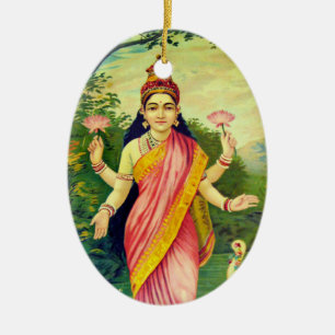 Goddeß Lakshmi Keramik Ornament