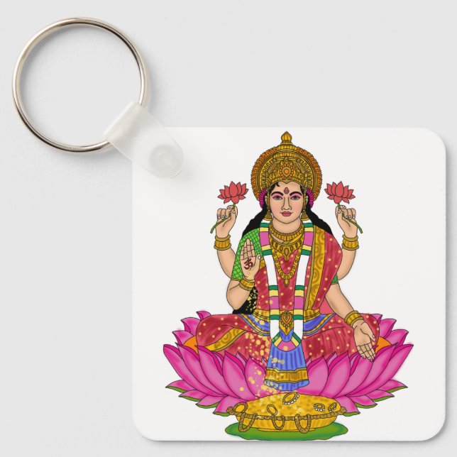 Goddess Lakshmi Keychain Schlüsselanhänger (Vorderseite)