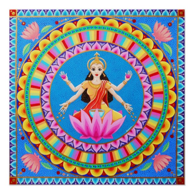Goddess Lakshmi Mandala Poster (Vorderseite)