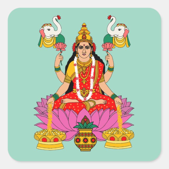 Goddess Lakshmi Sticker (Vorderseite)