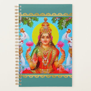 Goddess Lakshmi White Elephants Diwali Malerei Planer