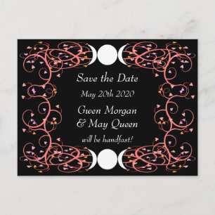 Goddess Lesbian Wedding Save the Date Postcard Ankündigungspostkarte