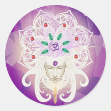 Goddess Meditation Om Sticker