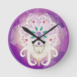 Goddeß Meditation Wall Clock Runde Wanduhr