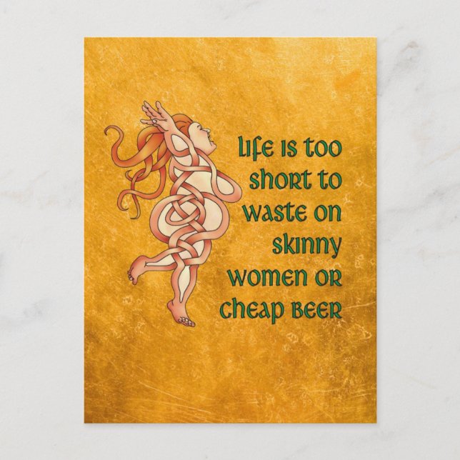 Goddess Motto Postkarte (Vorderseite)