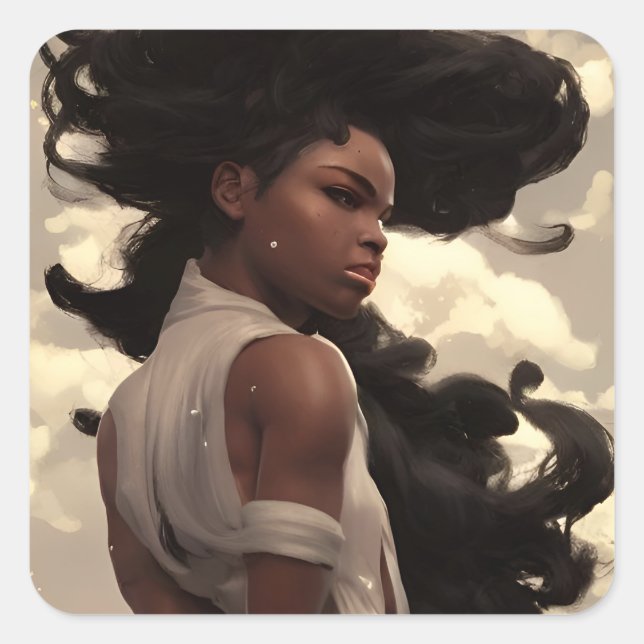 Goddess of Beauty Quadratischer Aufkleber (Vorderseite)