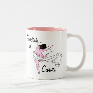 "Goddess of Curves" Zwei-Tone-Kaffee-Tasse Zweifarbige Tasse