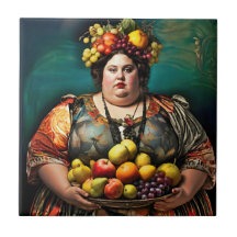 "Goddess of Overindulgence" - farbiges Portrait