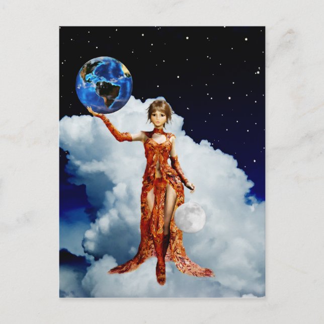 Goddess of Universe Postcard Postkarte (Vorderseite)