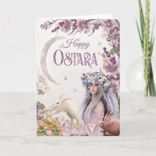 Goddess Ostara Pagan Grußkarte Feiertagskarte