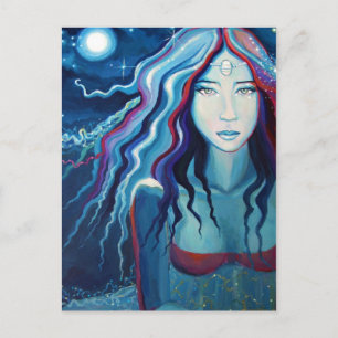 Goddess Postcard - "Electric Moon" Postkarte