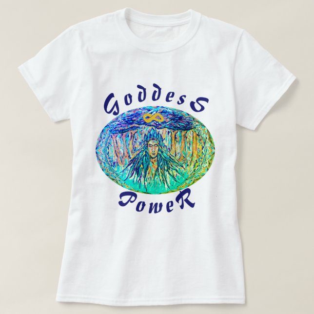 Goddess Power Colorful Infinity Deity T-Shirt (Design vorne)