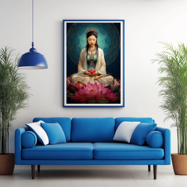 Goddess Quan Yin High Frequency Portrait Painting Poster (Von Creator hochgeladen)