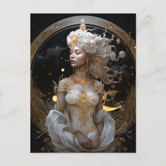 Goddess Queen Fantasy Art Postcard Postkarte (Vorderseite)