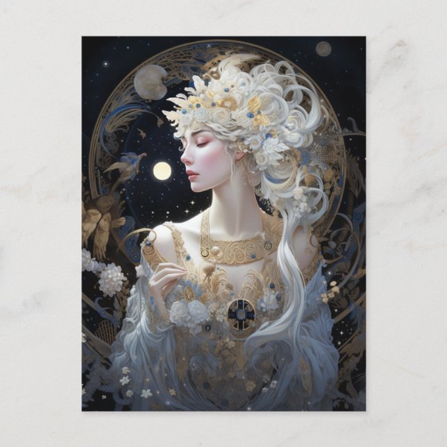 Goddess Queen Fantasy Art Postcard Postkarte (Vorderseite)