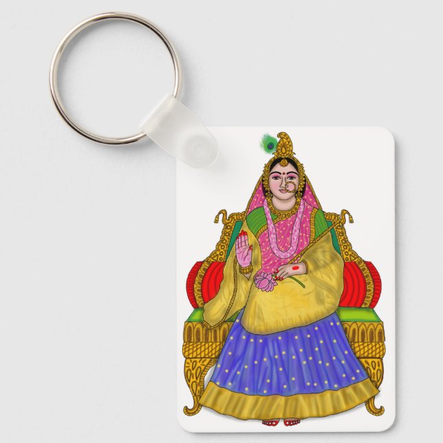 Goddess Radha Keychain Schlüsselanhänger (Vorderseite)