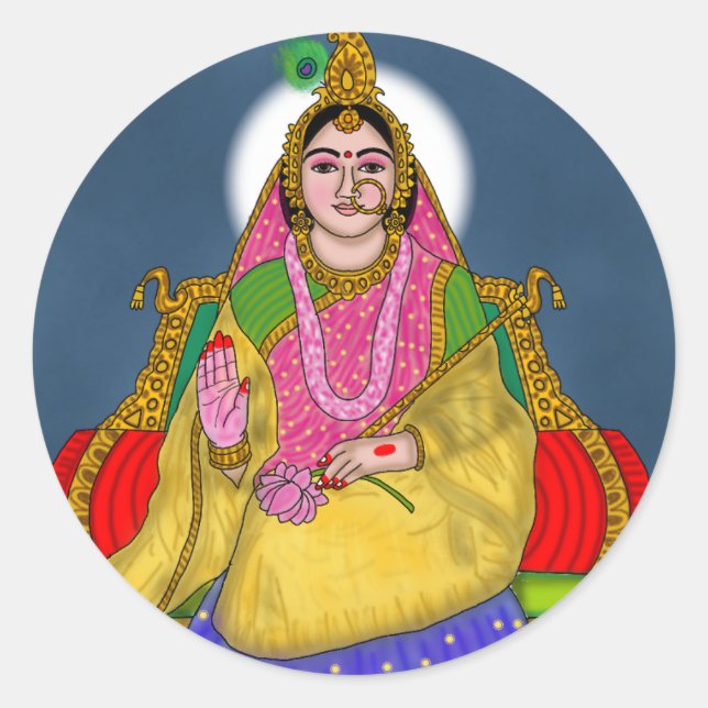 Goddess Radha Sticker (Vorderseite)