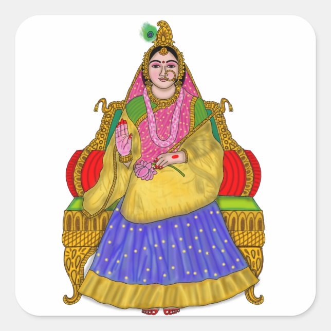 Goddess Radha Sticker (Vorderseite)