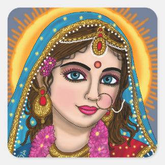 Goddess Radha Sticker | Divine Hindu Devi Radha Sp