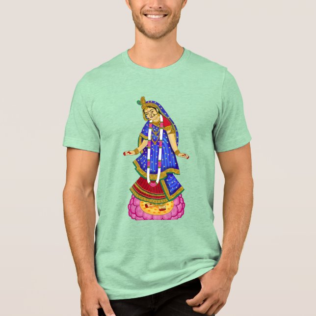 Goddess Radha T-Shirt Tri-Blend Shirt (Vorderseite)