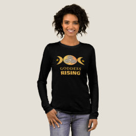 Goddess Rising Golden Yellow Long Sleeve T-Shirt Tri-Blend Shirt