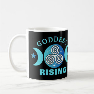 Goddess Rising Tasse – Teal & Blau Fließend