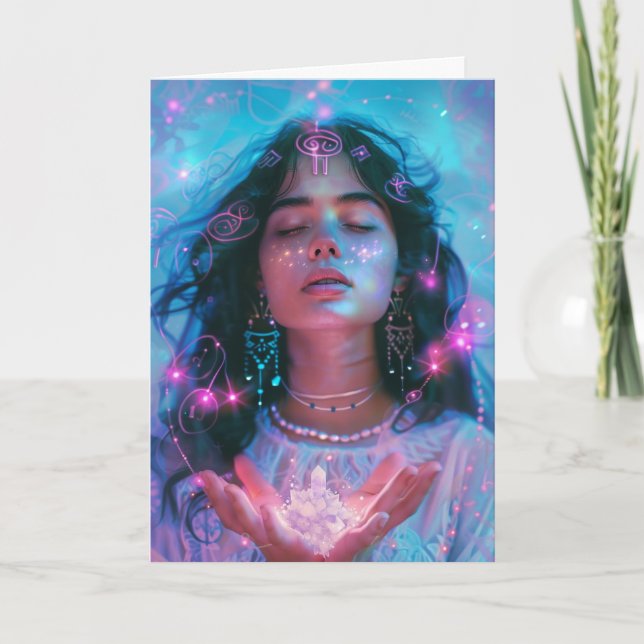 *~* Goddess SC4 Crystal Blank Dankeskarte (Vorderseite)