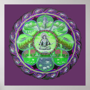 Goddess Tara Realm Mandala Poster drucken
