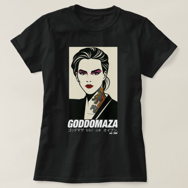 GODDOMAZA OSTEN. 1985 PT. 2 FRAUEN SCHWARZES T-SHI T-Shirt (Design vorne)